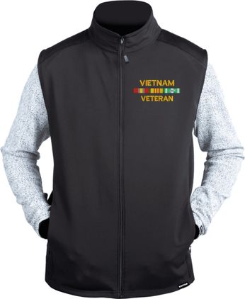 Vietnam Veteran Ribbon Stack Black WSI Thermal Vest X-Large