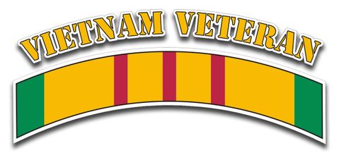 Vietnam Veteran Service Ribbon Sticker Decal