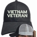 Vietnam Veteran Text Only Mesh-Back Ponytail Cap