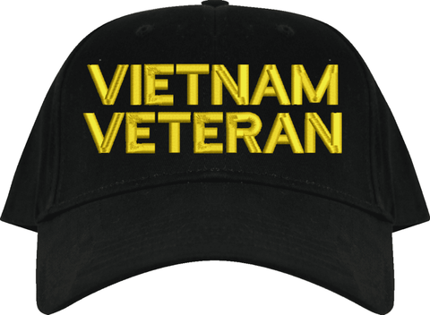 Vietnam Veteran Text Only USA Cap