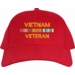 Vietnam Veteran War Conflict 3-Ribbon Stack Made In USA Cap