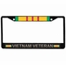 Vietnam Veteran With Ribbon Black License Plate Frame