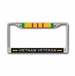 Vietnam Veteran With Ribbon Chrome License Plate Frame