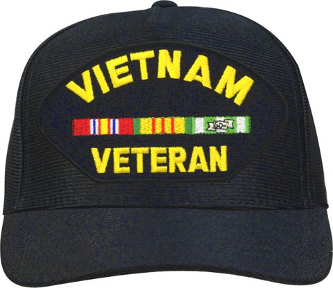 Vietnam Veteran with Ribbons Ball Cap