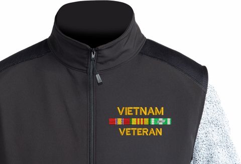 Vietnam Veteran with Service Ribbons Thermal Windstop Vest