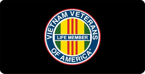 Vietnam Veterans of America Life Member License Plate