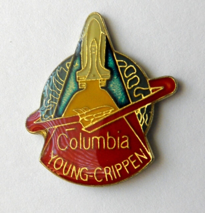 Vintage Columbia Space Shuttle - Young Crippen Lapel Pin