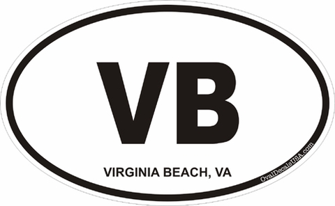 Virginia Beach Virginia Oval Decal
