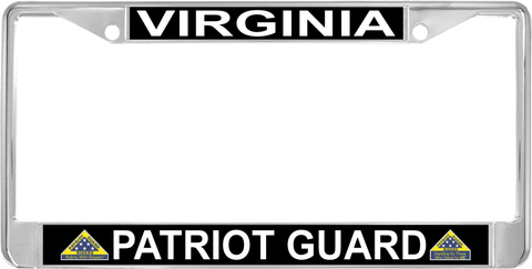 Virginia Patriot Guard Automobile License Plate Frame