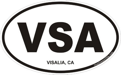 Visalia California Oval Decal