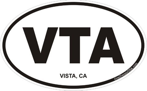 Vista California Oval Decal