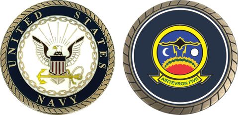 U.S. Navy VX-5 'Vampires' Patch Challenge Coin