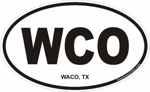Waco Texas Oval Decal