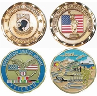 War and Veteran Challenge Coins Thumbnail Illustration