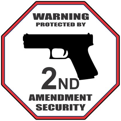 WARNING Protected by the 2nd Amendment Security Decal