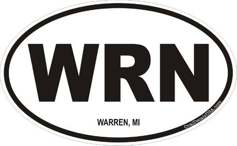 Warren Michigan Oval Decal