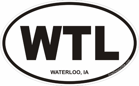 Waterloo Iowa Oval Decal