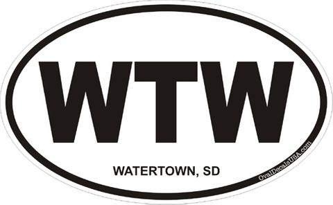 Watertown South Dakota Oval Decal