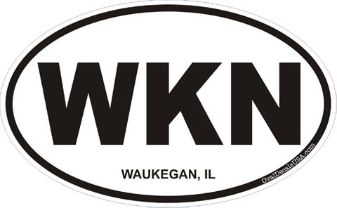 Waukegan Illinois Oval Decal