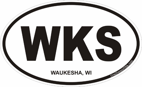 Waukesha Wisconsin Oval Decal