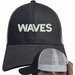 WAVES Text Only Mesh-Back Ponytail Cap