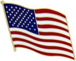 Wavy United States Flag Large Pin (1-1/2 inch)
