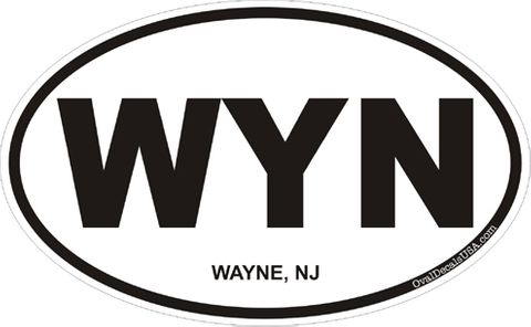 Wayne New Jersey Oval Decal