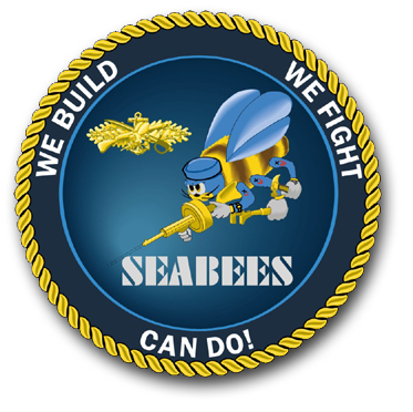 WE BUILD, WE FIGHT...CAN DO! SEABEE Officer Vinyl Transfer DECAL