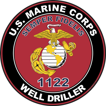U.S.M.C. MOS 1122 Well Driller Decal