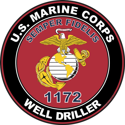 U.S.M.C. MOS 1172 Well Driller Decal