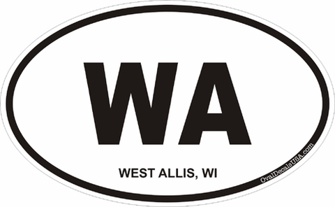 West Allis Wisconsin Oval Decal