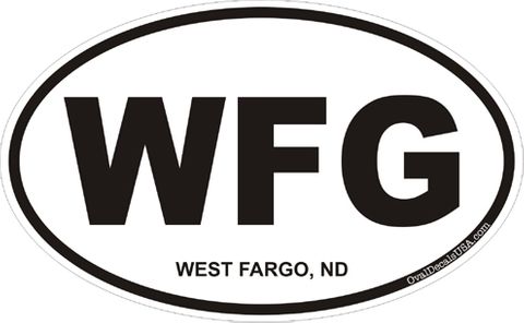 West Fargo North Dakota Oval Decal