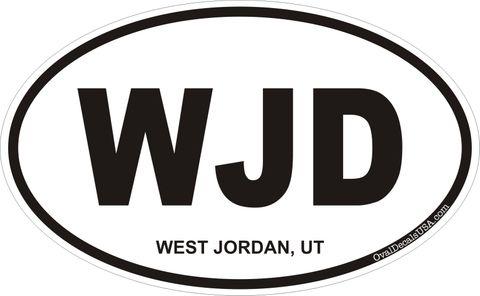 West Jordan Utah Oval Decal