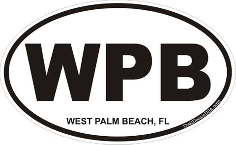 West Palm Beach Oval Decal
