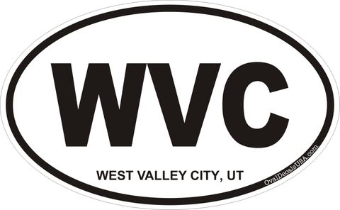 West Valley City Utah Oval Decal