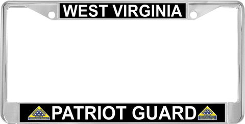 West Virginia Patriot Guard Automobile License Plate Frame