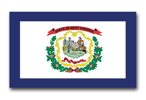 West Virginia State Flag Vinyl Transfer Decal