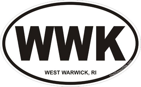 West Warwick Rhode Island Oval Decal