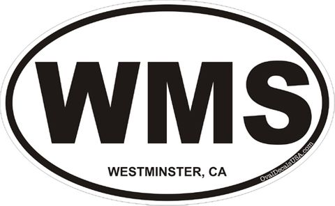 Westminster California Oval Decal