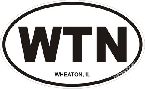 Wheaton Illinois Oval Decal