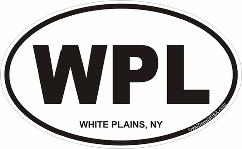 White Plains New York Oval Decal