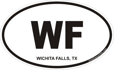 Wichita Falls Texas Oval Decal