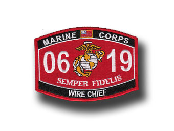 Wire Chef Marine Corps MOS 0619 USMC 5" Military Patch