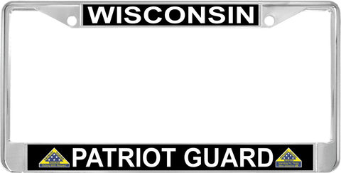 Wisconsin Patriot Guard Automobile License Plate Frame