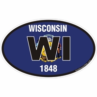 Wisconsin State Decals Stickers Thumbnail Illustration