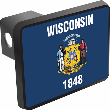 Wisconsin State Flag Hitch Cover