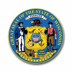 Wisconsin State Seal Vinyl Transfer Decal