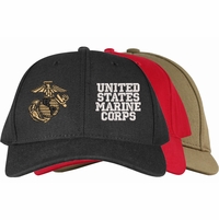 Women's Marine Corps Split Design Embroidered Caps Thumbnail Illustration