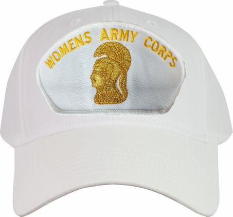 Women's Army Corps Patch (5-1/4" Inch) 6-Panel Low-Profile White Imported Cap