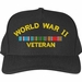 World War II European Veteran with Ribbons Custom Embroidered Cap